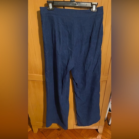 Stylish Corduroy Wide-Leg Pants/Large/blue - Picture 3 of 16